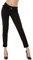 Toocool Pantalon Classique pour Femme, Pantalon Elégant Taille Basse avec Poches et Ceinture, Pantalons d'Eté pour Femme AS-28251 [M, Noir]
