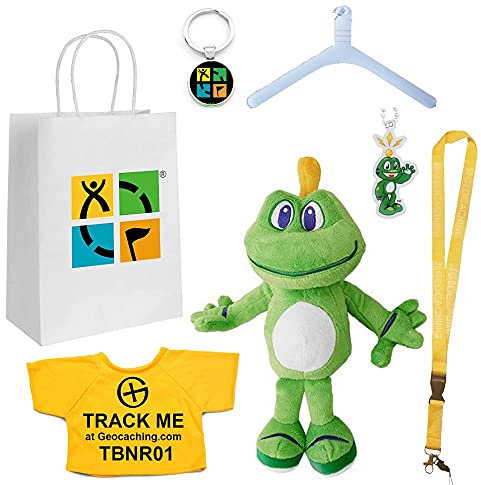 geo-versand Premium Geocaching Geschenk Box Set Plüsch Figur Travelbug Lanyard T