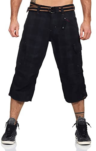 Timezone Herren Loose MilesTZ Short, Black Check, 31W EU