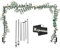 Hopesun Over The Table Rod Stand with Clamps 49-102 Adjustable Metal Balloon Arch Stand Flower Table Arch Suitable for Birthday,Party,Wedding,Xmas Decoration,Black