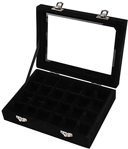 Velvet Jewellery Box Jewellery Organiser for Ring Earring Necklace Jewellery Display Box Storage Box Jewellery Showcase with Lid for Women Girl