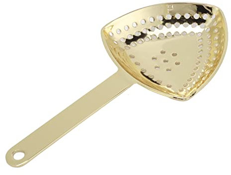 Colador de barra, colador de cóctel triangular decorativo para cocina Chapado en oro