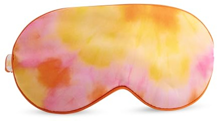 SMUG Satin-Schlafmaske & Augenmaske | Tieftraum-Schlafmasken für Damen & Herren | Weiche Schlafmaske zur Pflege der Haut und zur Reduzierung von Augenringen | Augen-Schlafmaske | Orange Färbemittel