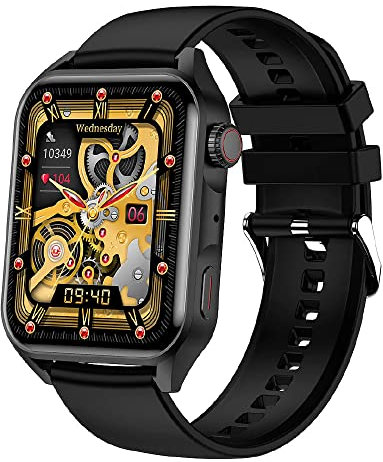 motiofit Ultra (2023) Smartwatch Fitness Tracker Display AMOLED Always on BT Telefonia, Assistente vocale NFC Corpo Nero/Cinturino in Silicone Nero, Normale, Moderno, Nero, Normal, Moderno