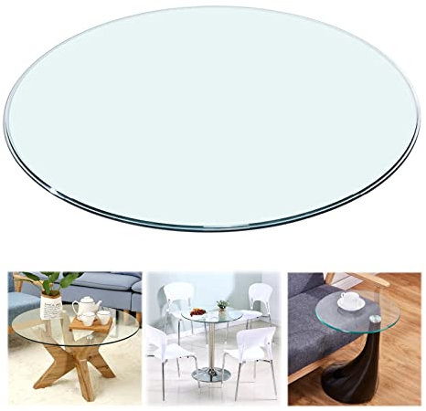 Rund Tischplatte Glasplatte - Tischplatte Sicherheitsglas,Forte Capacité De Résistance,Équilibre Stable,Glasplatte Rund,DIY Tisch, Couchtisch, Schreibtisch Für Kinder,Glasplatte Rund ( Color : Clear ,