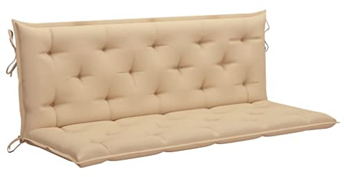 WIFESE Auflage für Hollywoodschaukel 150x50x7 cm Sitzkissen Bank Bankauflage Kissen Outdoor Bierbankauflagen Sitzpolster Bank Sitzauflagen FüR BäNke RüCkenpolster Beige