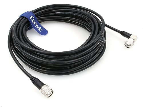 Eonvic GPS Antennenkabel schwarz TNC auf TNC 90 Grad flexibles Koaxialkabel RG223 für GNSS/GPS-Empfänger (10 m)