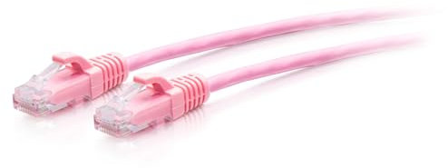 C2G Câble Ethernet ultra flexible CAT6A pour routeur, modem, Internet, box Wifi, Xbox, PS5, Smart TV, SKY Q, caméra IP, Rose 0,9 m