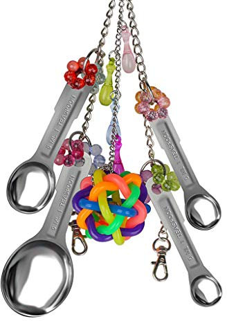 Kauspielzeug Kakadus Spielzeug zum Aufhängen, Schaukel, Vögel, Spielplatz, Spielzeug, Haustier, Haustierspielzeug (Multicolor, One Size)