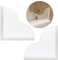 Heebabeys Tub Splash Guard Removable, 2 Pack Bathtub Water Splash Guards,Silicone Base & Acrylic Tub Corner Guards to Keep Water in Tub, Self-Adhesive & Prevent Shower Water from Splashing Out.