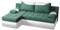 BROMARKT Ecksofa KASTELL L-Form Schlafsofa Wohnlandschaft Links/Rechts Couch, Bettkasten,Schlaffunktion,viele Farbvarianten (Links, Rino 77 + Madryt Pik 920 – Grün, h80 x t141 x b200 cm)
