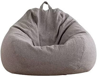 AD.CON Sitzsack mit ECO Füllung Puff Relax-Sessel Sitzkissen Bodenkissen Bean Bag 80x90x50cm 185L Dunkelgrau