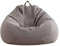 AD.CON Sitzsack mit ECO Füllung Puff Relax-Sessel Sitzkissen Bodenkissen Bean Bag 80x90x50cm 185L Dunkelgrau