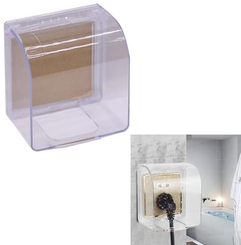 Tapa de enchufe para interruptor, caja de enchufes, enchufes exteriores, impermeable, autoadhesiva, 86 tipos de tapas de enchufe, diseño de altura adicional, para baño, hogar, exterior, blanco