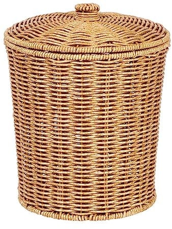 PRETYZOOM Portable Handheld Laundry Basket with Lid Versatile Sundries Storage Container for Clothes Toys and Household Items Sturdy Design for Bedroom and Bathroom Use