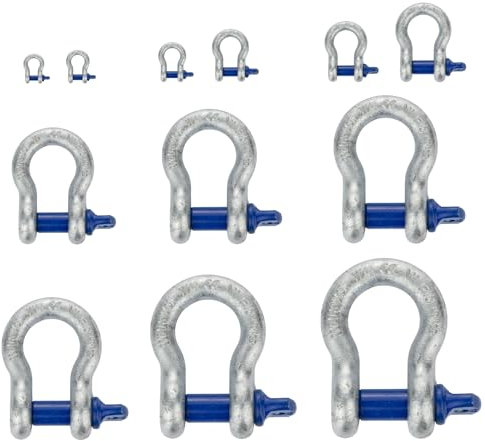 Hochfeste Schäkel mit Augbolzen - Feuerverzinkter Stahl - Tragfähigkeit von 0,33t bis 25t wählbar (25Tonnen)
