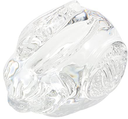 Amosfun Hase Aus Glas Dekofiguren Autozubehör Chinesisches Neujahr Osterhasen Kristall Schnitzen Tier Kantenhocker Figuren Alf Staffel 1 Glas Tier Handgefertigtes Geschenk 3D Schreibtisch
