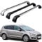 AVLIK DachträGer RelingträGer für Ford S-Max 2015-2020, Dachgepäckträger Aluminium AbschließBar mit Geschlossene Dachreling A Paar,Black-1 Pair