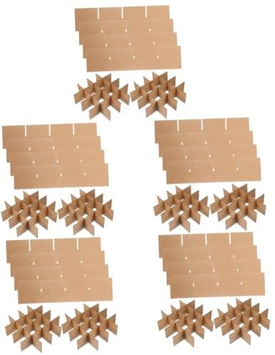 PartyKindom 5sets Cardboard Box Dividers Packing for Glass Dish Storage Protective Stiff Cardboard Dividers Compartments for Moving Shipping