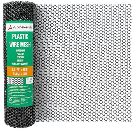 AlpineReach Rouleau de Grillage en Plastique de 0,4m x 3m – Idéal pour la volaille, Les Chiens, Les Lapins et Le Jardinage – Maille Durable – Solution Polyvalente de clôture et de Filet en Plastique