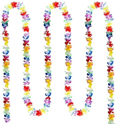 douyif Hawaiian Girlande De Blumen Hibiskus Blumengirlande Deko 30 Meter | Hawaiian Garland Hibiscus für Hawaii Tropische Karneval Sommer Strand Aloha Tiki Party Hängedeko Oktoberfest Weihnacht