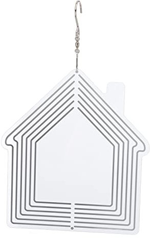 DIY-Sublimations-Windspiel aus Metall, Reflektierendes 3D-Windspiel aus Aluminium, Faszinierende Hängende Glockenspiele mit Drehhaken, Wetterbeständige Gartendekoration