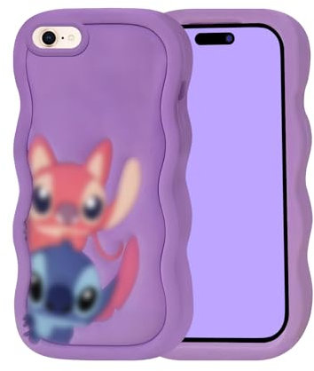 Nintora-C Compatible with iPhone 8/7/6 Case Cover, Cute 3D Cartoon Cool Case, Soft Silicone Shockproof Anti-Drop Full Protective Funny Cases Shell Cover for iPhone 6/7/8/6S Purple