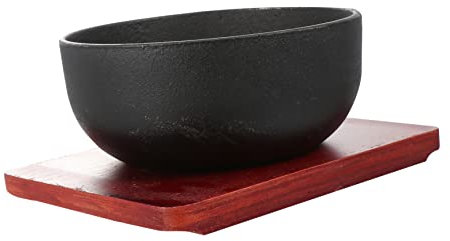 PRETYZOOM Cuenco Para Bibimbap y Miso De Hierro Fundido Antiadherente Perfecto Para Casa y Comidas Rápidas