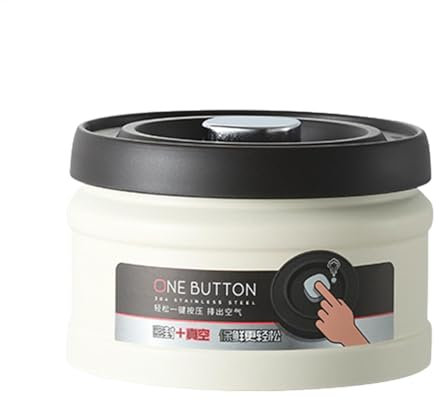 Generisch Hermetische Behälter für Edelstahlkaffee - Vakuum -Lebensmittel -Lagerbehälter | Lagerbehälter in einem einteiligen Pressevakuum, Kaffeebehälter PA versiegelt