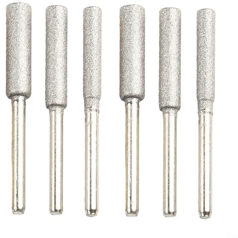 Emery Chainsaw Sharpeners, 6 Pack Including 4mm, 4 8mm, 5 5mm Burrs For Polishing Multiple Materials