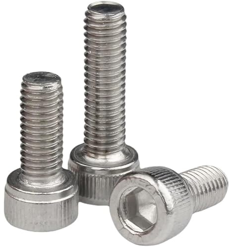 M7 SS304 Edelstahl Inbusschraube Hex Socket Bolt Cap Head Schrauben Pitch 1,0 (2,M7 x 1.0 x 30mm)
