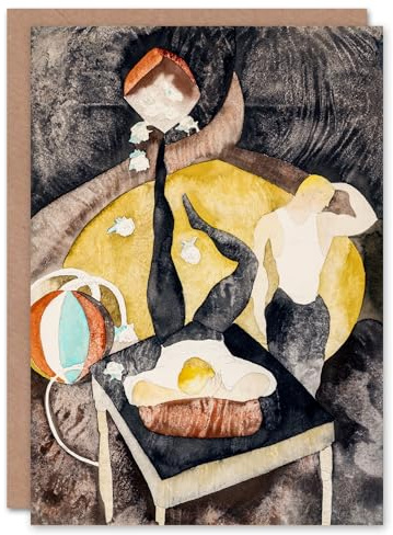 Artery8 Charles Demuth Art Card Two Acrobat Jugglers in Vaudeville