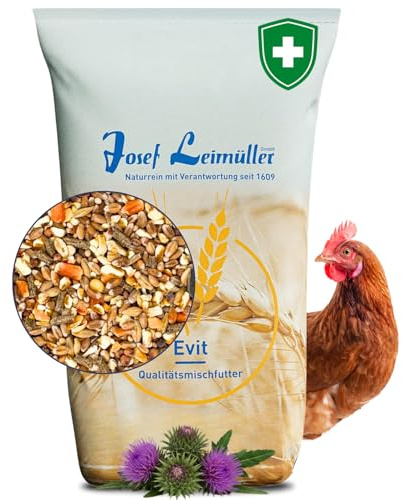 Leimüller Nourriture Premium pour Poules 25 kg avec granulés Immun Plus - Aliment pour Poules pondeuses pour Un système immunitaire Fort - Protection Efficace Contre Les acariens et Les coccidies
