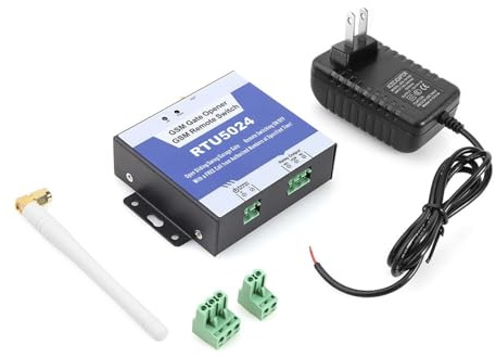 Electric Gate Opener Kit GSM 4G LTE Gate Opener Automatic Goor GSM Relay Switch for Sliding Swing Garage Replace Home Security Remote Control(RTU5024 US)