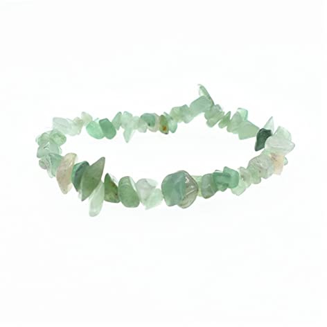 LMRJHAZ Charm Armband Natural Crystal Red Achat Amethyst Tigers Augen Lapis Lazuli Turquoise Kies Strang Armbänder für Frauen Mode Schmuck (Größe: Grüner Kristall)