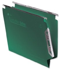 Rexel Crystalfile Classic Lateral File Manilla 330mm V-base Green Ref 70670 [Pack 50]