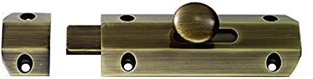 Carlisle Brass AQ82FB Surface Bolt C/W Extruded Flat & Angle Keeper, Florentine Bronze, 150 mm (6)