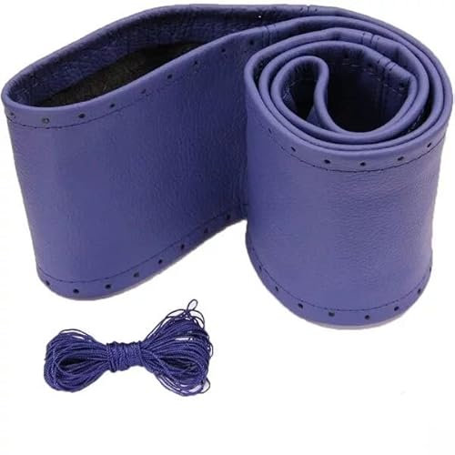 Lenkradbezug-Lenkradschoner blau echt Leder 37-39 cm zum selber Schnüren TOP