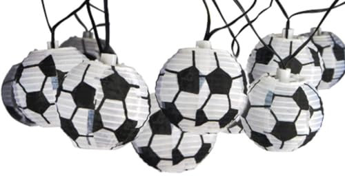Solarlichterkette Lichterkette Fu? ball-Lampions Solar 10er LED Solarkette