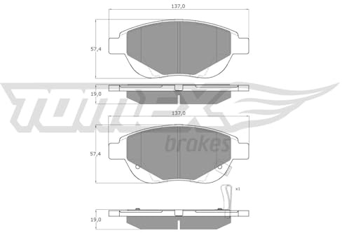 Procodis Frankreich PF1486 Bremsbelagsatz, Scheibenbremse