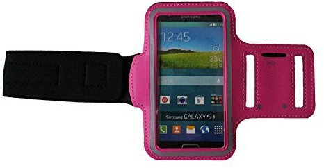 Sport-Armband Pink, Fitness-hülle Running Handy Tasche Case für Apple ipod Touch g iPhone 3 4 5 S C, Samsung Galaxy 3 und 4 Mini, Huawei Y330 Nokia Lumia 530, 532 mit Kopfhöreranschluss