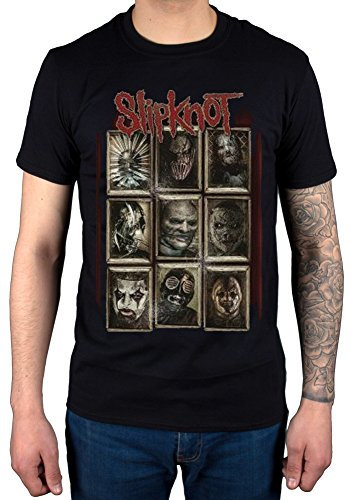 Official Slipknot New Masks T-Shirt Rock Band Metal Corey Mick