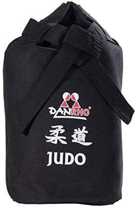 DanRho Judo Canvas Kinder Sack Tasche Sporttasche Judotasche Trainingstasche Rucksack Rucksacktasche Kids 226018050 Turnbeutel Seesack schwarz Budo Kampfsport Ju Jutsu BJJ Aikido