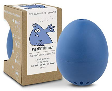 PiepEi Hartmut für Harte Eier - Singende Eieruhr zum Mitkochen - Eierkocher für 1 Härtegrad - Für perfekt hart gekochte Eier - Lustiges Kochei - Musik Eggtimer - Brainstream