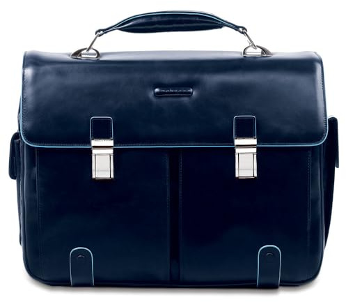 Piquadro - Aktentasche aus Leder Blue Square - Herren - Nachtblau | Laptopfach 15, Innentaschen, Büro, Elegant und Professionell, Business