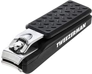 TWEEZERMAN Coupe-ongles (Précision Grip, Lames tranchantes et arrondies, Boîte de rangement incluse), noir
