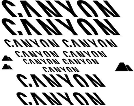 ECOSHIRT ARTICULOS Y VINILOS PERSONALIZADOS PEGATINAS Canyon BICI R216 Stickers Aufkleber Decals AUTOCOLLANTS ADESIVI Bike Cycle MTB Road Race Negro