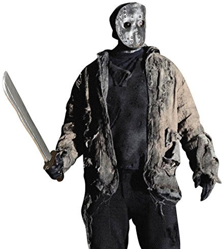 Amakando Masque et machette de Film d'horreur Jason épée Arme psychopathe Horror soirée à thème Halloween meurtrier horrifiant Accessoire déguisement
