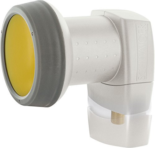 SCHWAIGER 302 Single LNB Low Noise Blockconverter Sun Protect digital hitzebeständig LNB-Kappe Satellitenschüssel-Zubehör für Recieveranschluss Wetterschutz vergoldete Kontakte hellgrau