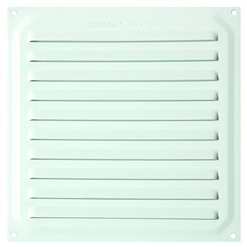 Brinox B70350D - Rejilla de ventilación adhesiva (15 x 15 cm) color lacado blanco
